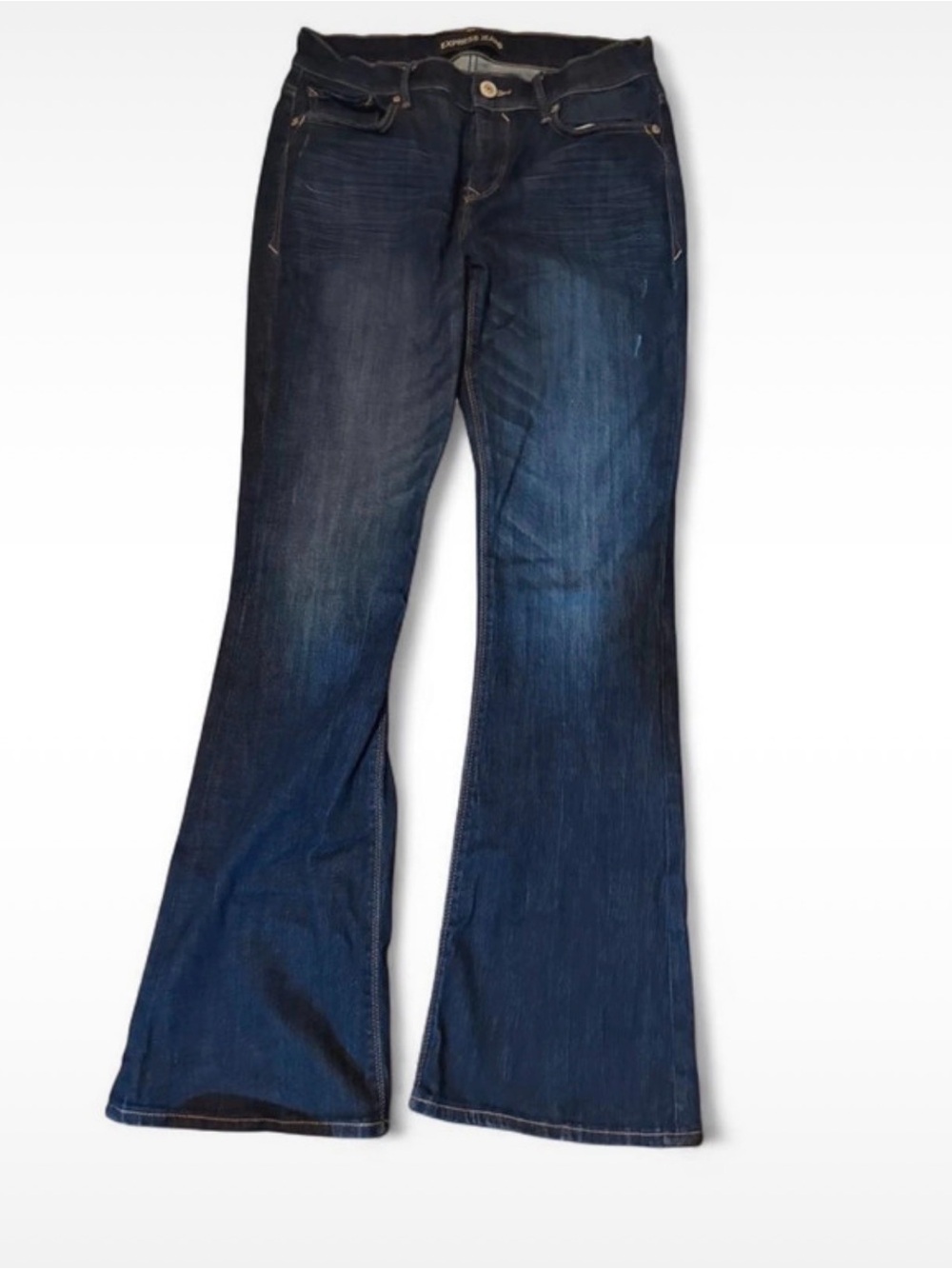 Women’s Express Dark Blue Slim Flared Jeans - Casual Everyday Fit 8R